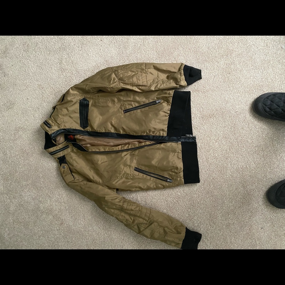 Medium Gold Guess Bomber Jacket
